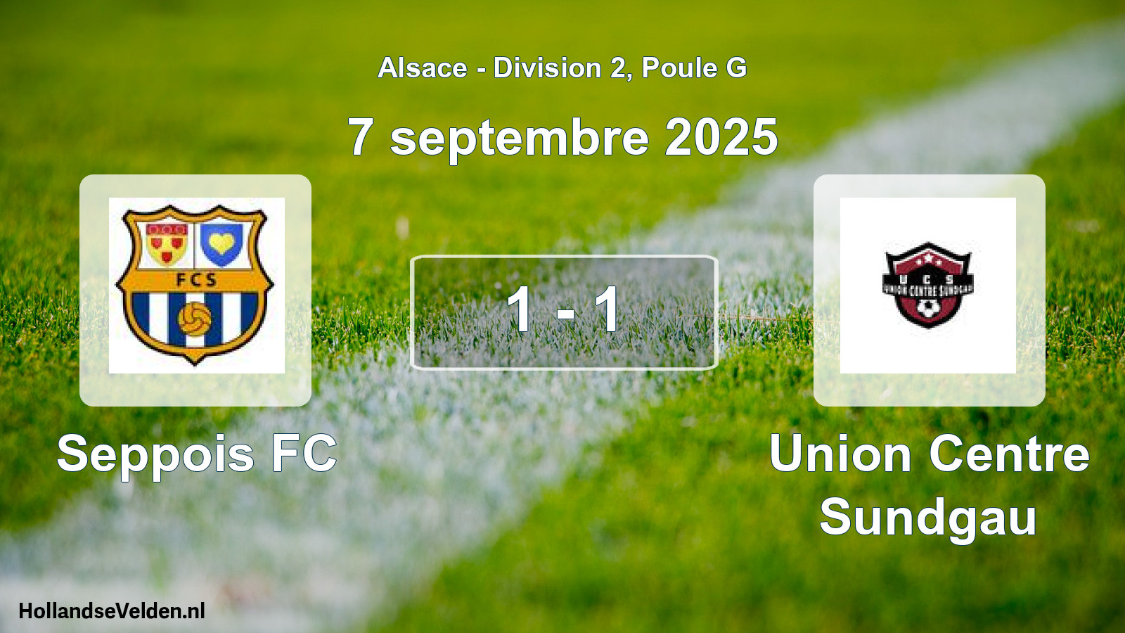 Match joué: Seppois FC - Union Centre Sundgau 1 - 1 (7 septembre 2025)