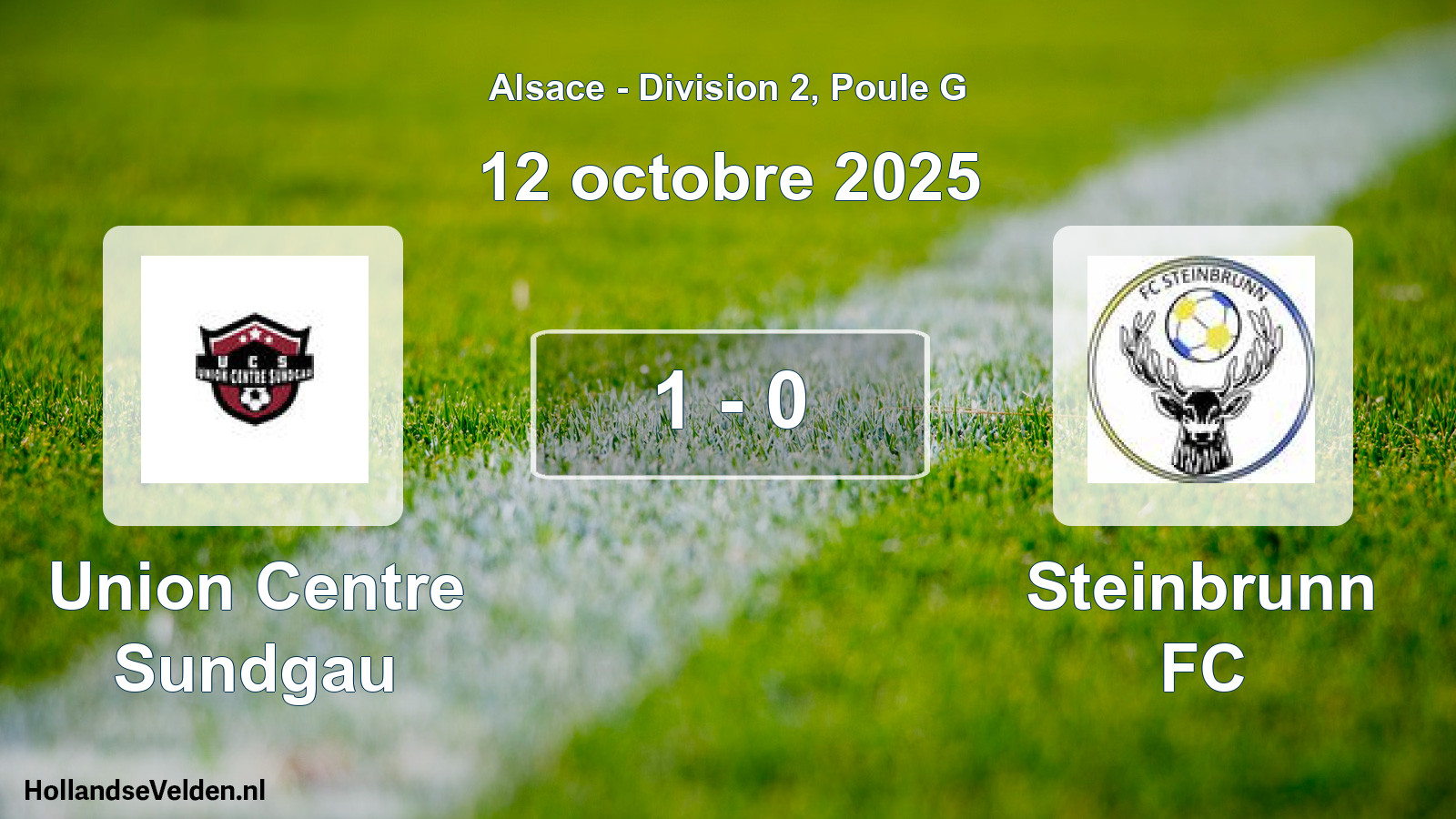 Match joué: Union Centre Sundgau - Steinbrunn FC 1 - 0 (12 octobre 2025)