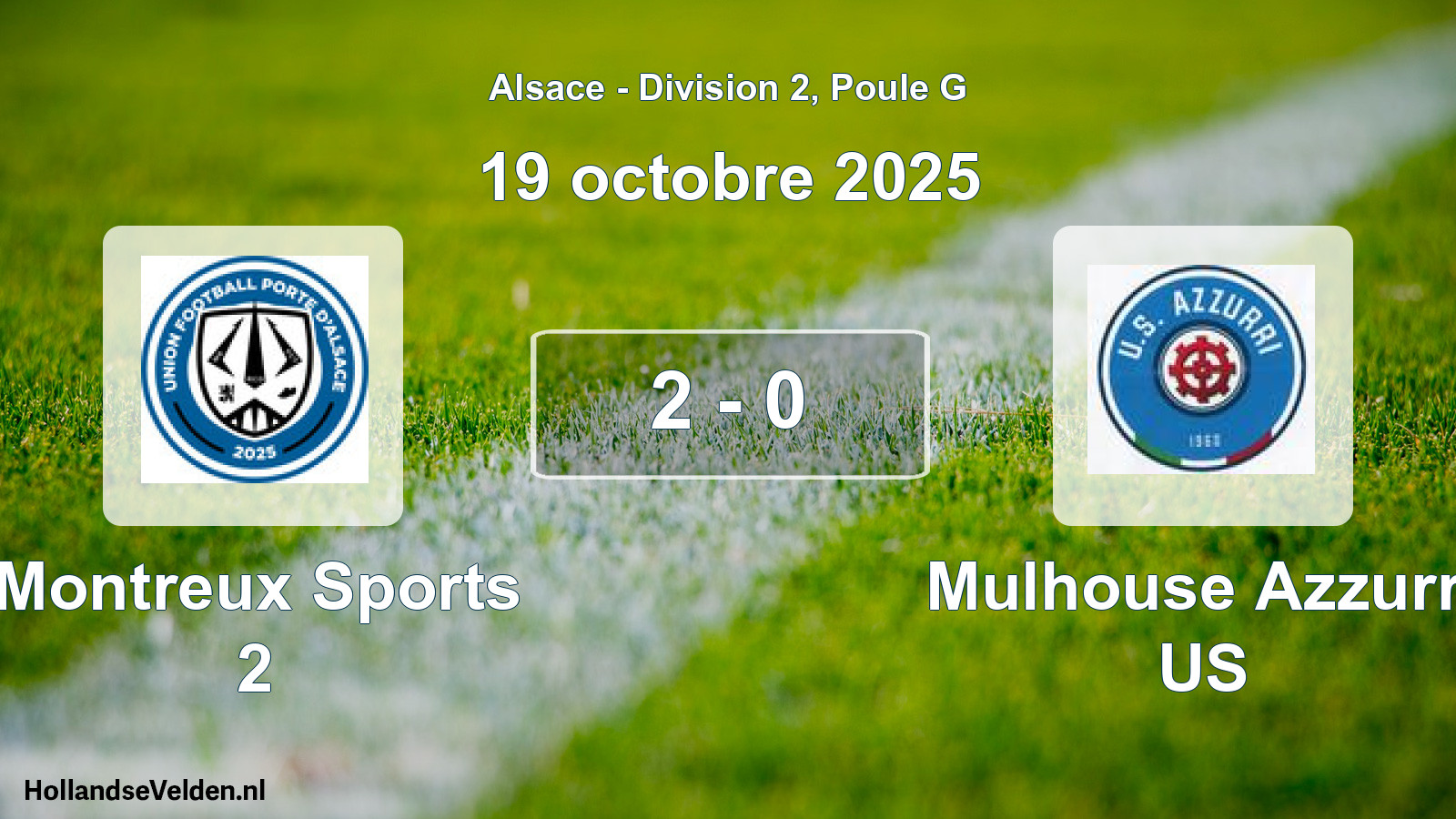 Total number of matches played: Montreux Sports 2 - Mulhouse Azzurri US 2 - 0 (19 October 2025)