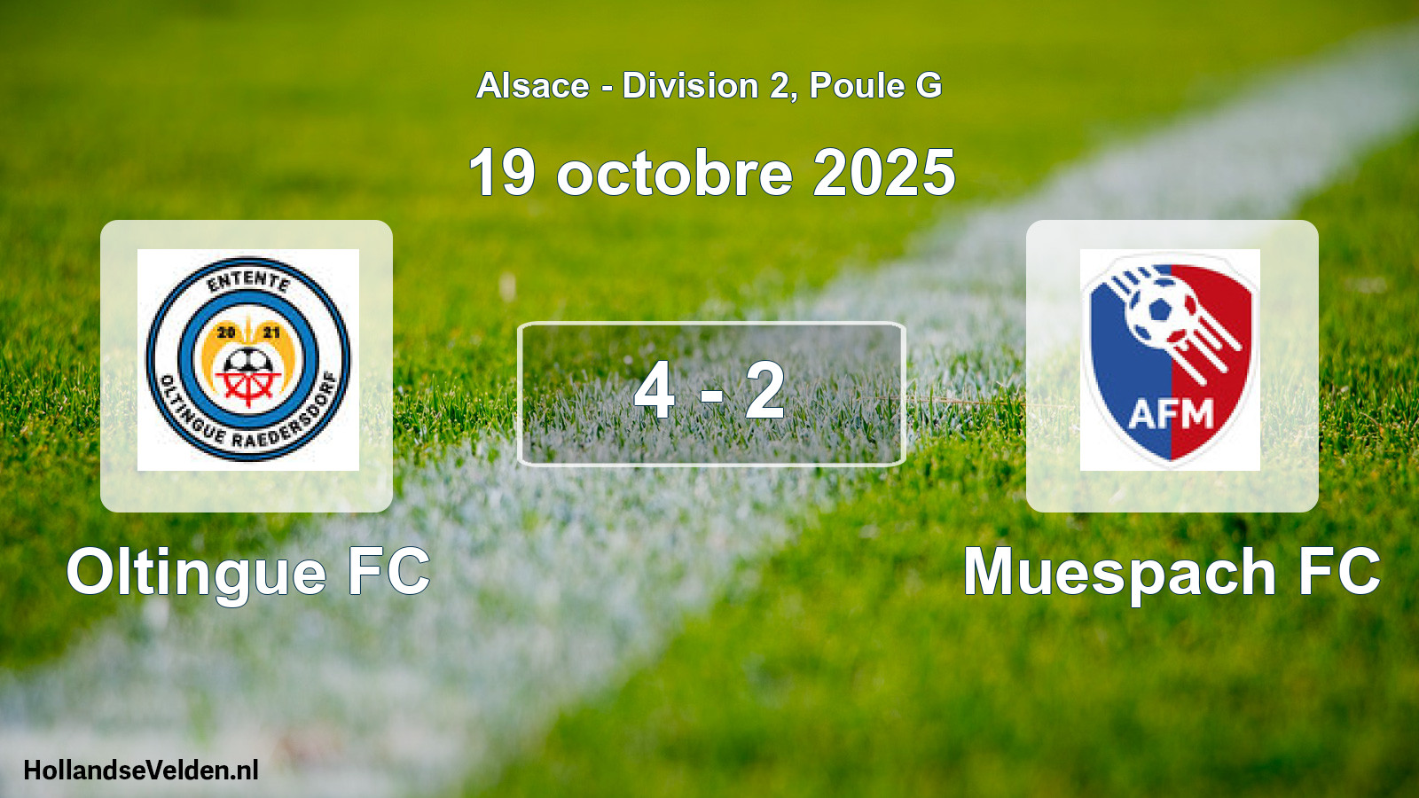 Match joué: Oltingue FC - Muespach FC 4 - 2 (19 octobre 2025)