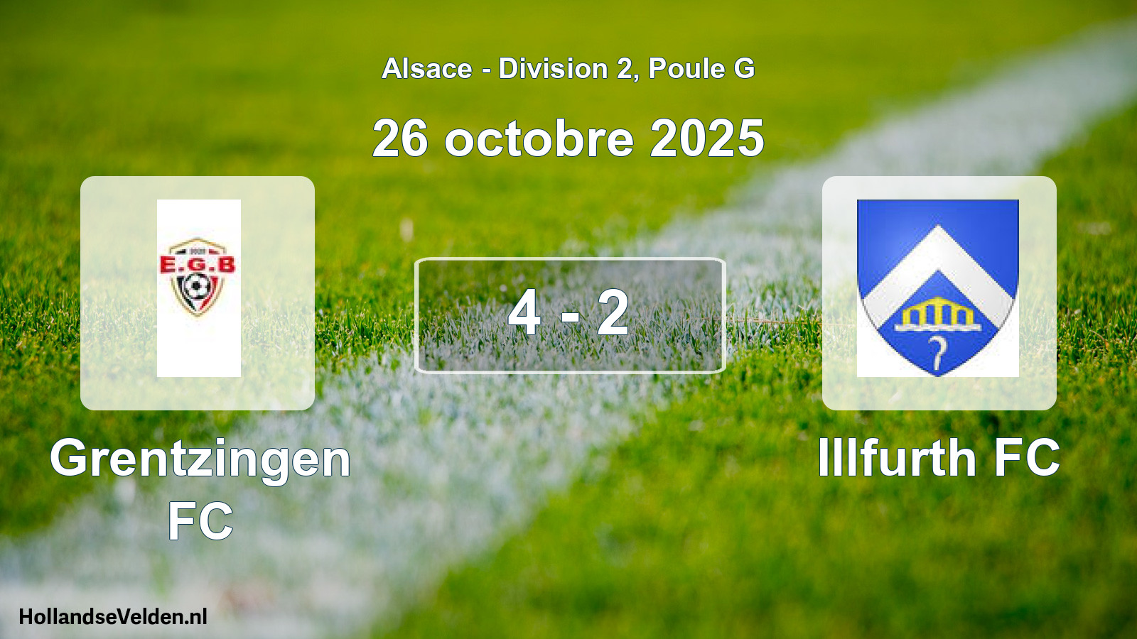 Match joué: Grentzingen FC - Illfurth FC 4 - 2 (26 octobre 2025)