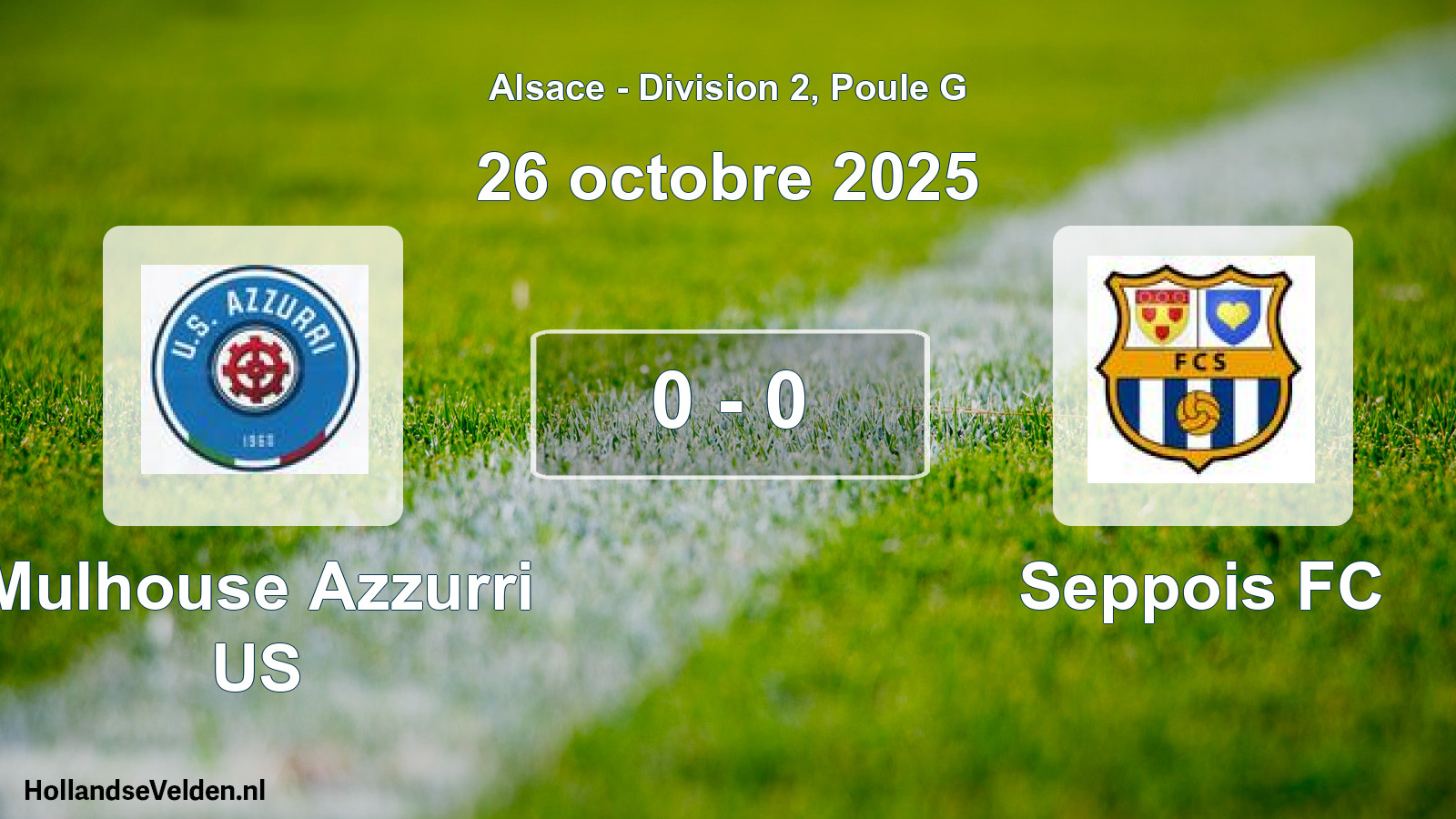 Match joué: Mulhouse Azzurri US - Seppois FC 0 - 0 (26 octobre 2025)