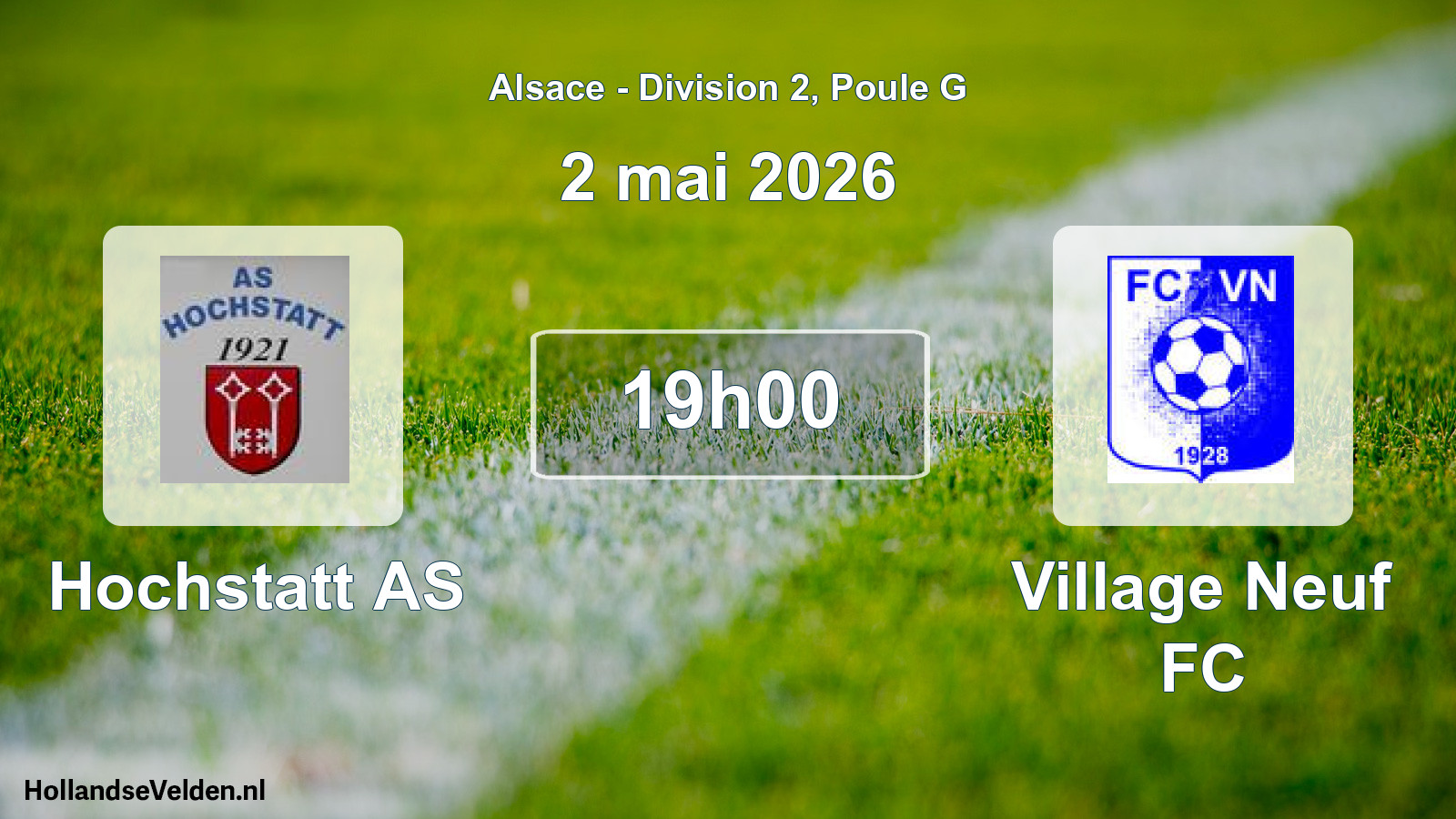 Match programmé: Hochstatt AS - Village Neuf FC (2 mai 2026)