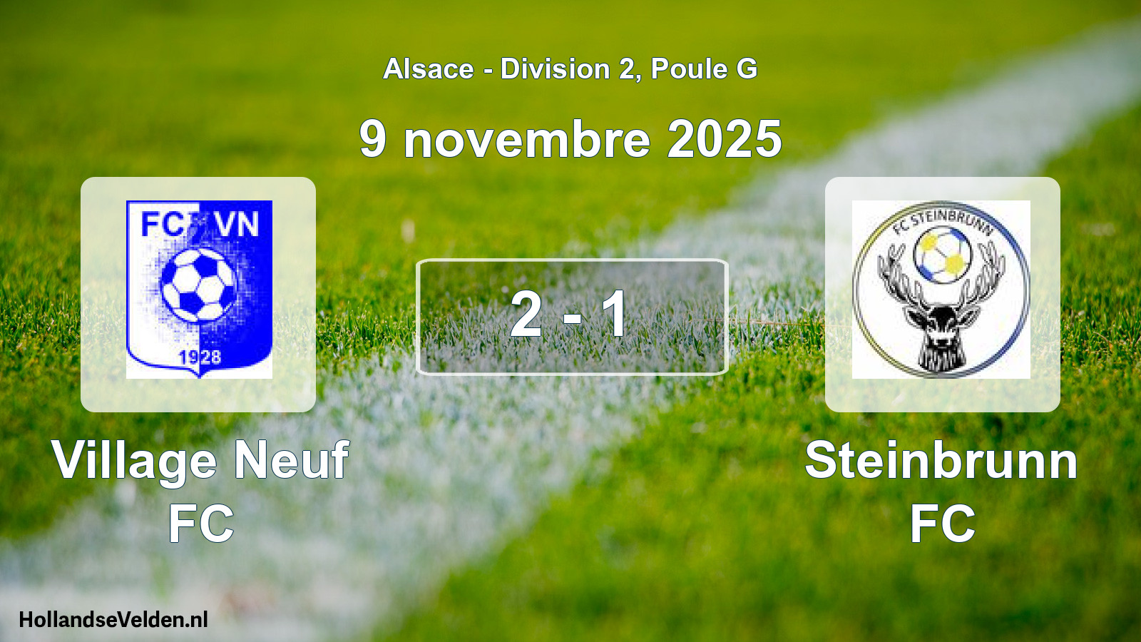 Match joué: Village Neuf FC - Steinbrunn FC 2 - 1 (9 novembre 2025)