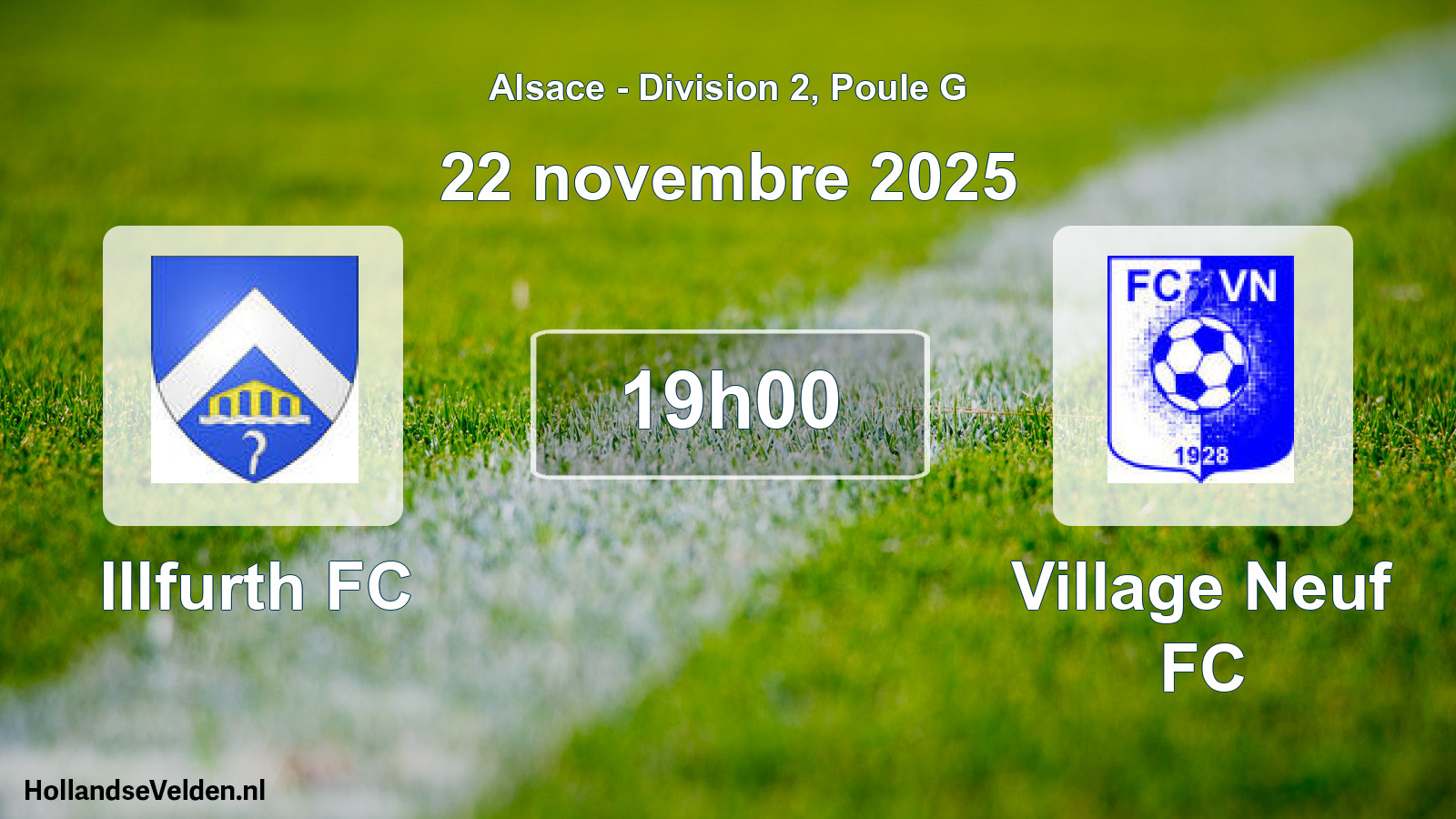 Match programmé: Illfurth FC - Village Neuf FC (22 novembre 2025)
