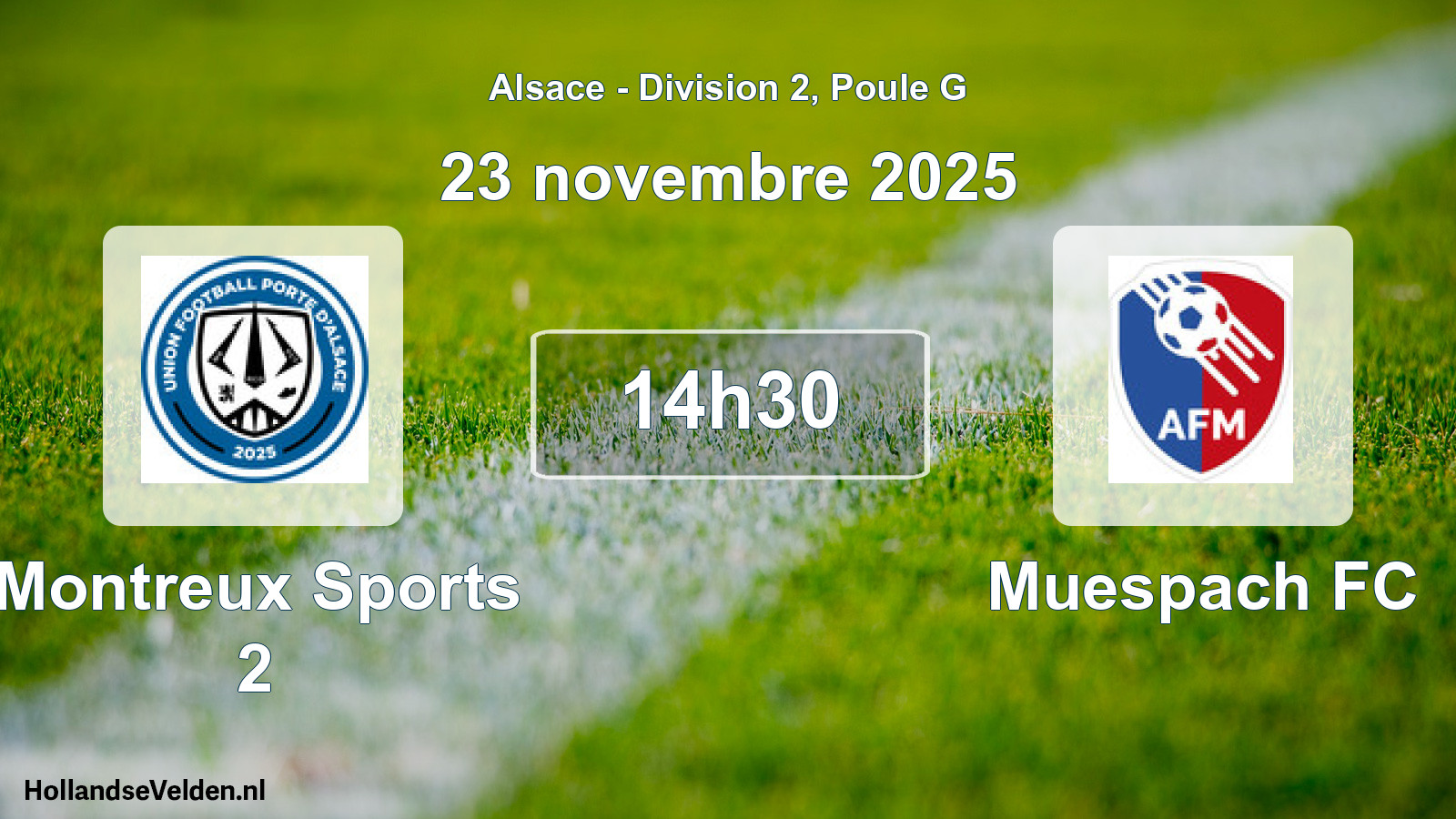 Match programmé: Montreux Sports 2 - Muespach FC (23 novembre 2025)