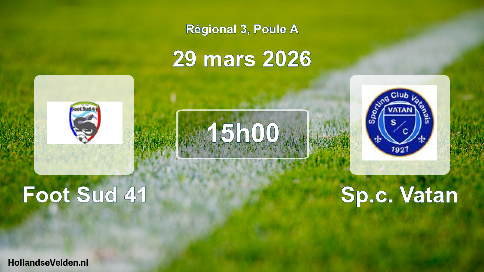 Scheduled Match: Foot Sud 41 - Sp.c. Vatan (29 March 2026)