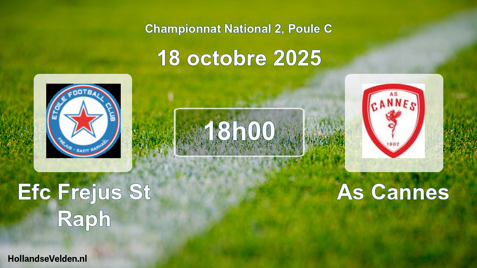 Geplande wedstrijd: Efc Frejus St Raph - As Cannes (18 octobre 2025)