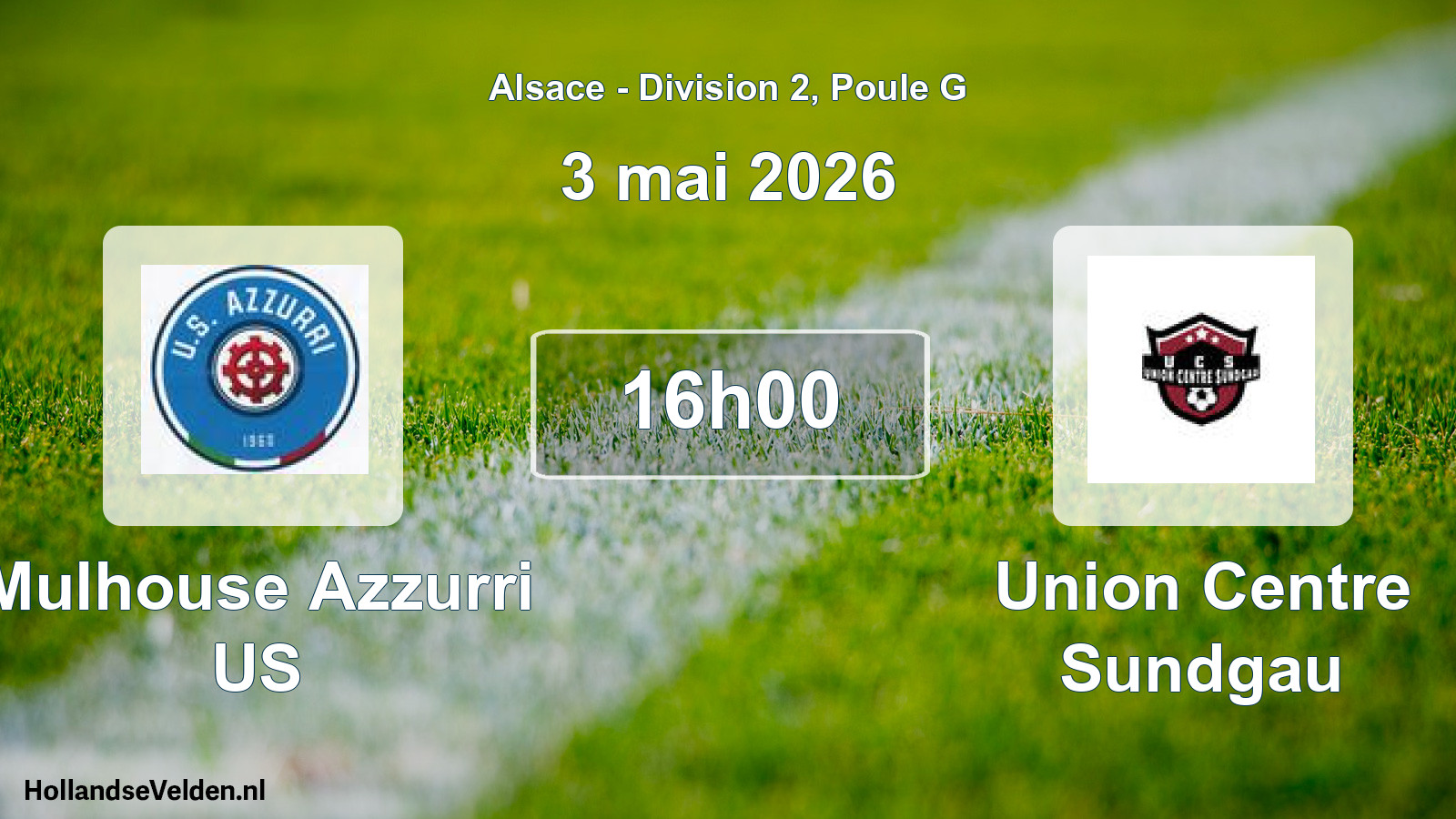Scheduled Match: Mulhouse Azzurri US - Union Centre Sundgau (3 May 2026)