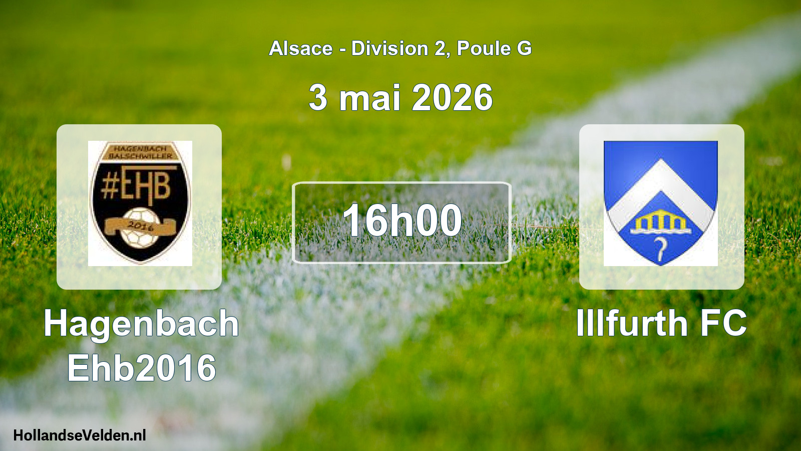 Match programmé: Hagenbach Ehb2016 - Illfurth FC (3 mai 2026)