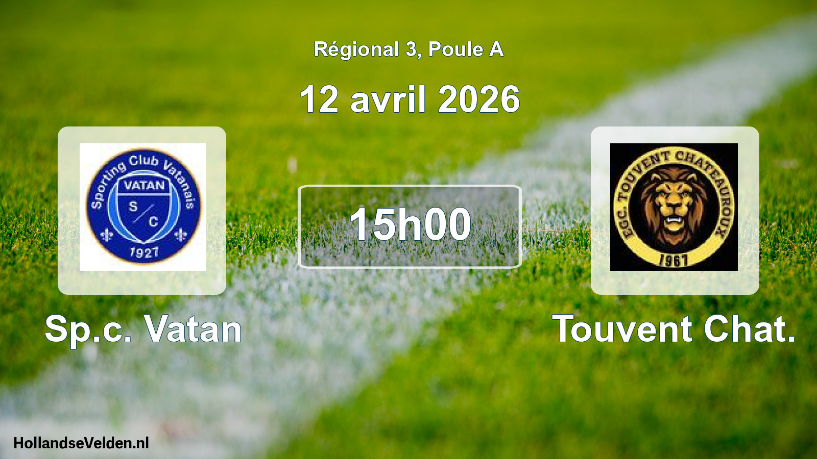 Geplande wedstrijd: Sp.c. Vatan - Touvent Chat. (12 avril 2026)
