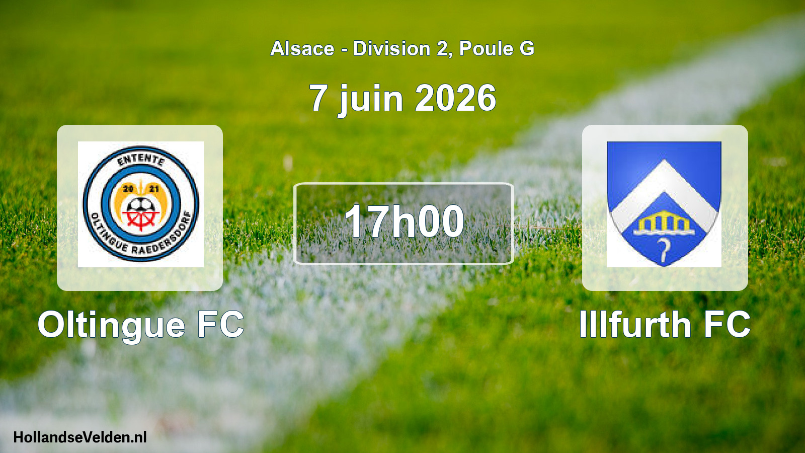 Match programmé: Oltingue FC - Illfurth FC (7 juin 2026)