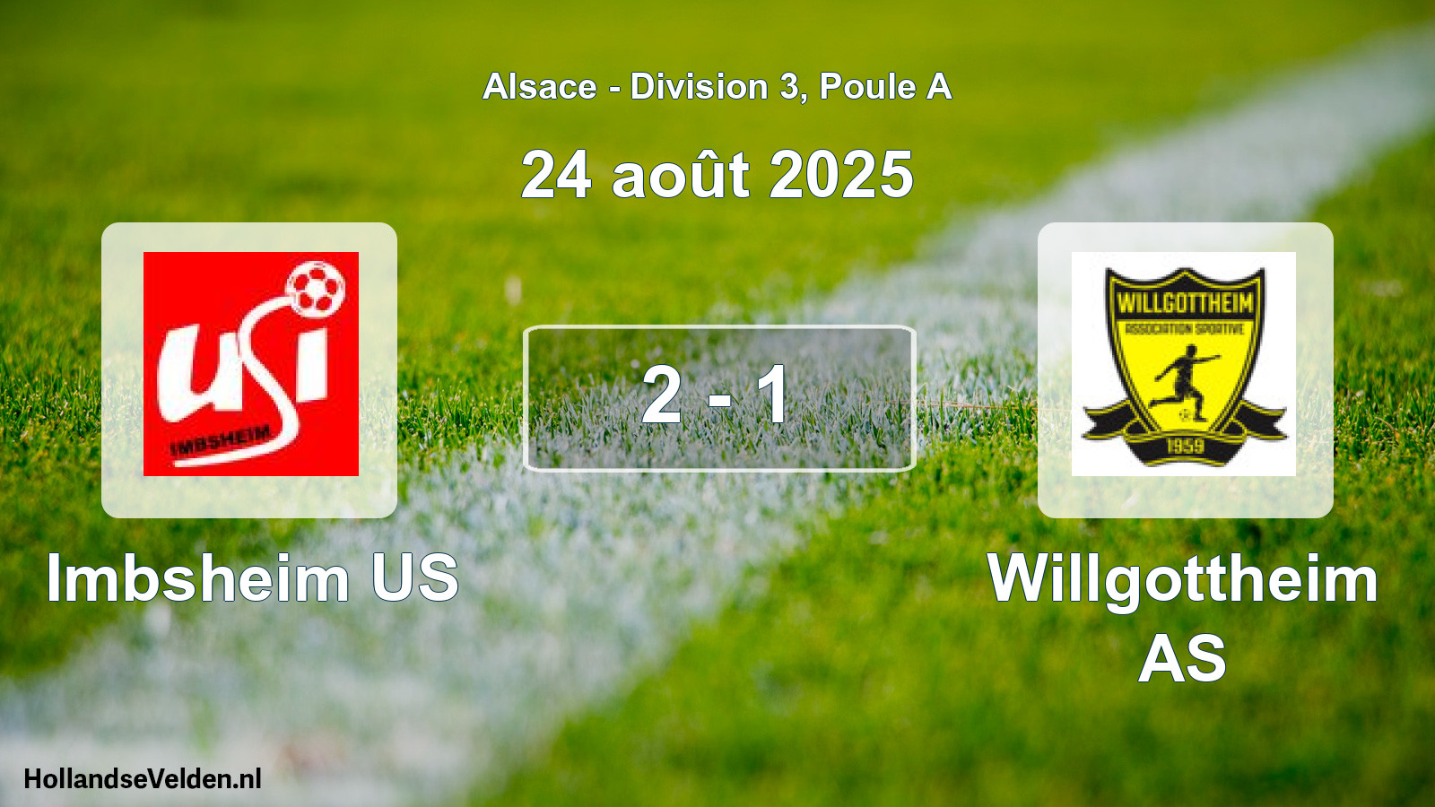 Gespeelde wedstrijd: Imbsheim US - Willgottheim AS 2 - 1 (24 augustus 2025)