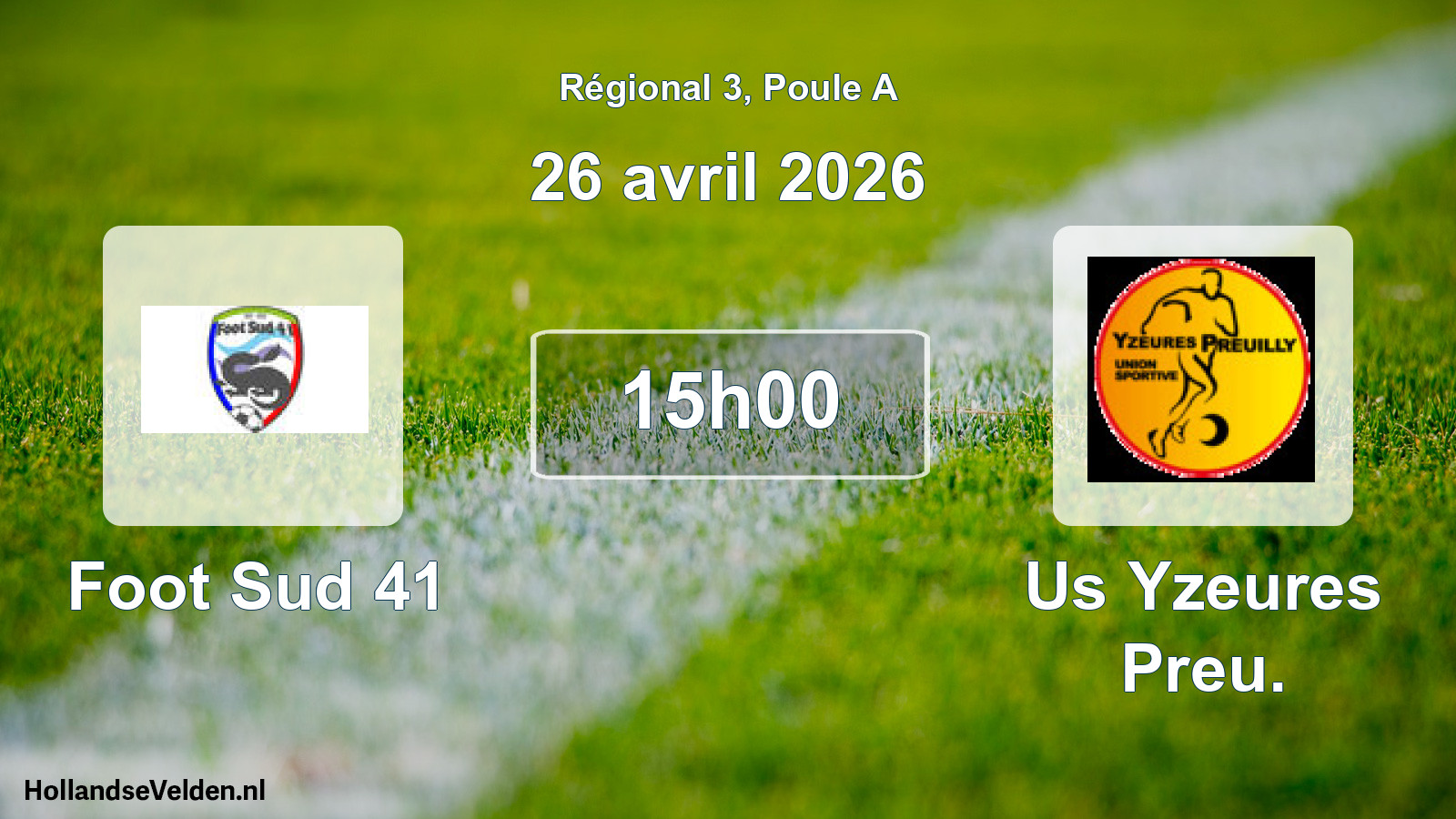 Scheduled Match: Foot Sud 41 - Us Yzeures Preu. (26 April 2026)