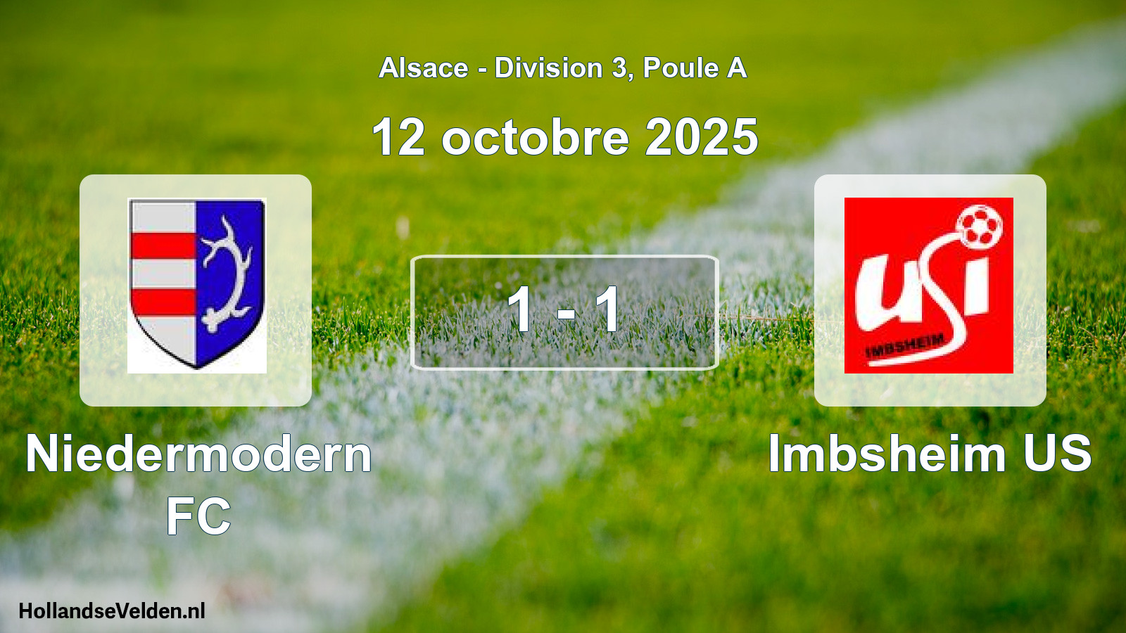 Gespeelde wedstrijd: Niedermodern FC - Imbsheim US 1 - 1 (12 oktober 2025)