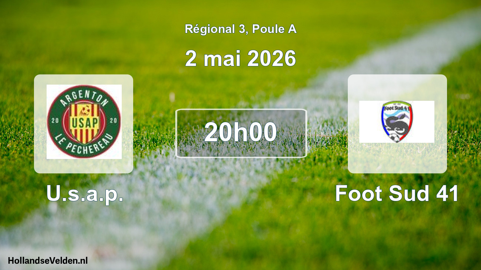 Geplande wedstrijd: U.s.a.p. - Foot Sud 41 (2 mei 2026)