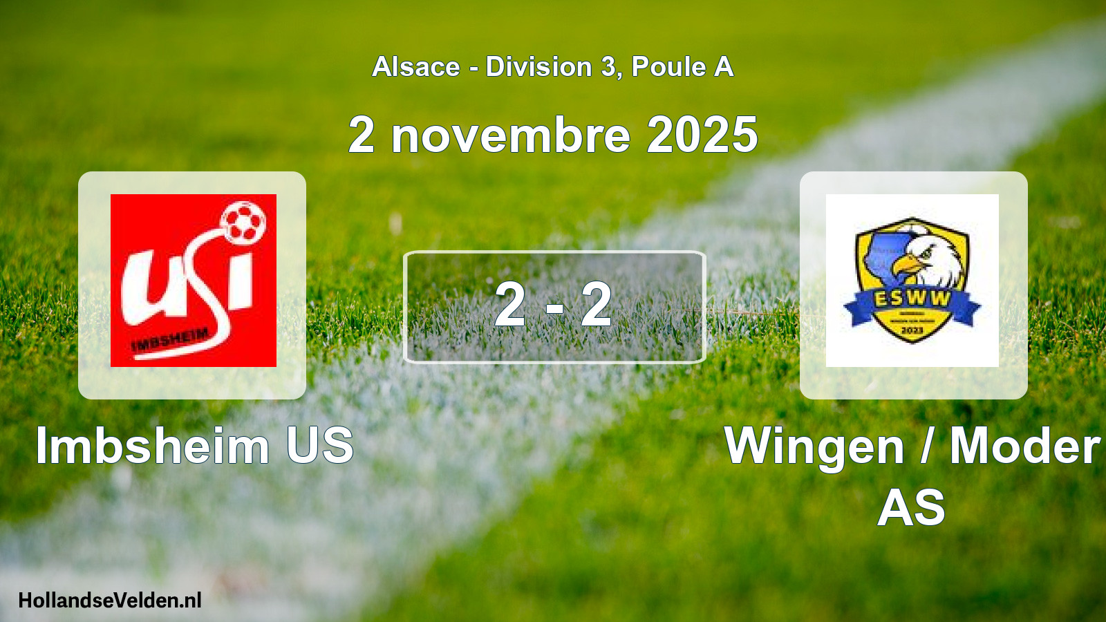 Match joué: Imbsheim US - Wingen / Moder AS 2 - 2 (2 novembre 2025)