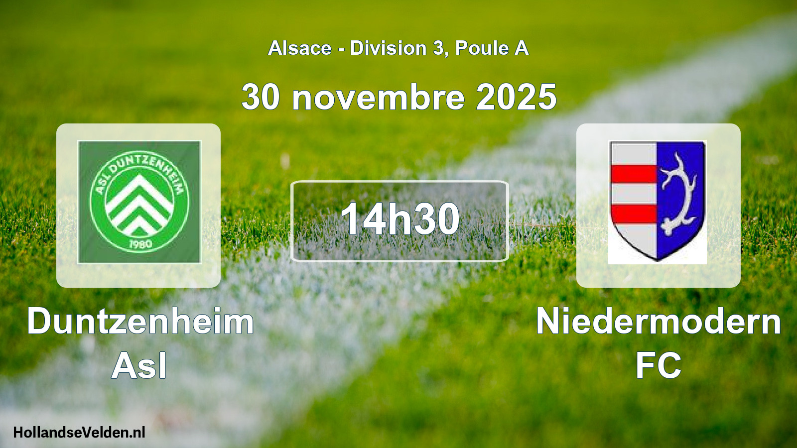 Scheduled Match: Duntzenheim Asl - Niedermodern FC (30 November 2025)