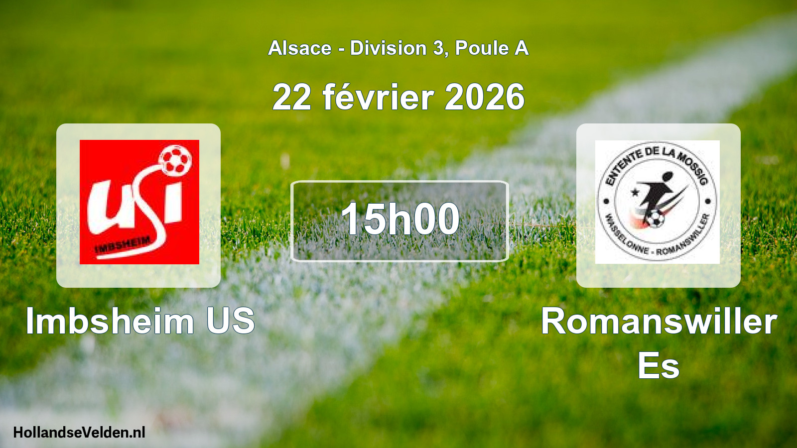 Match programmé: Imbsheim US - Romanswiller Es (22 février 2026)