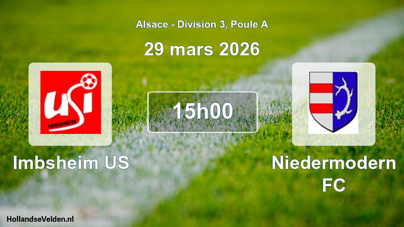 Scheduled Match: Imbsheim US - Niedermodern FC (29 March 2026)