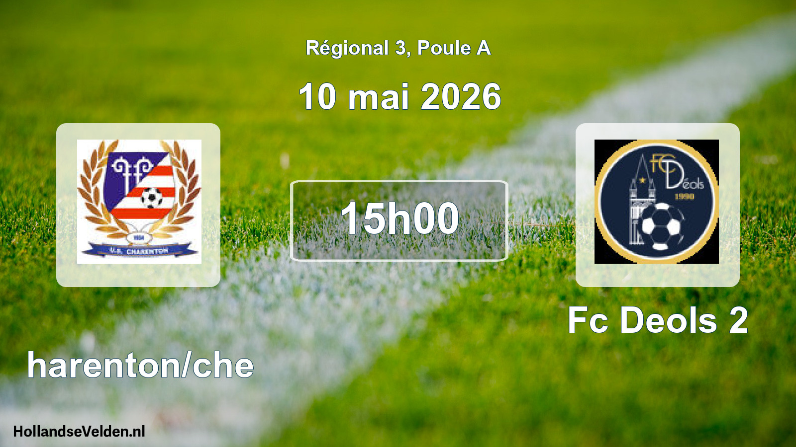 Geplande wedstrijd: Charenton/che - Fc Deols 2 (10 mai 2026)