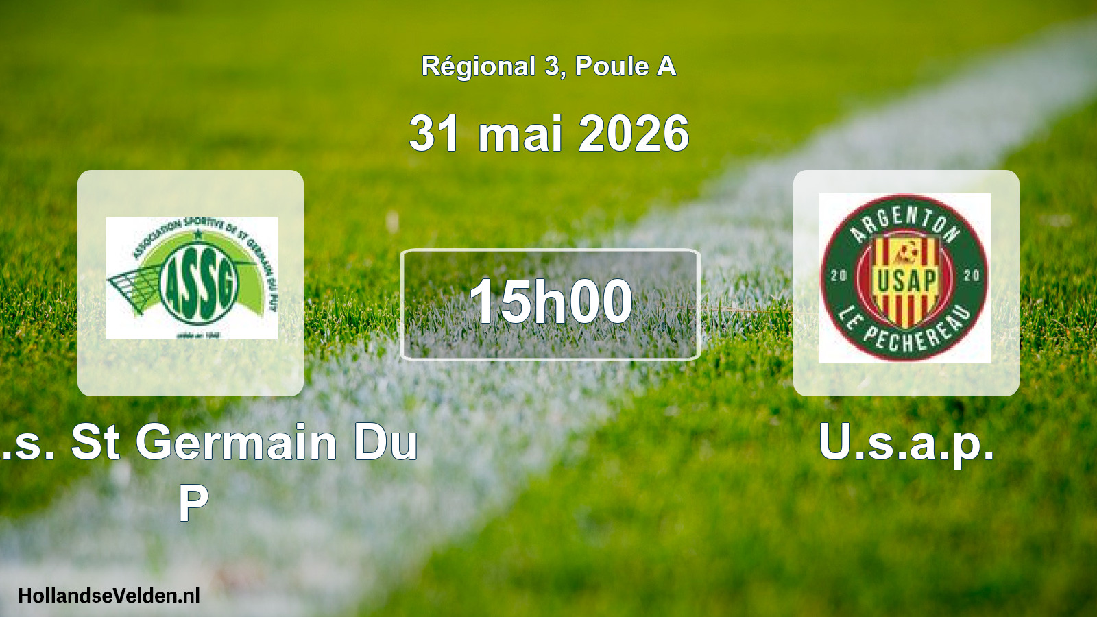 Scheduled Match: A.s. St Germain Du P - U.s.a.p. (31 May 2026)