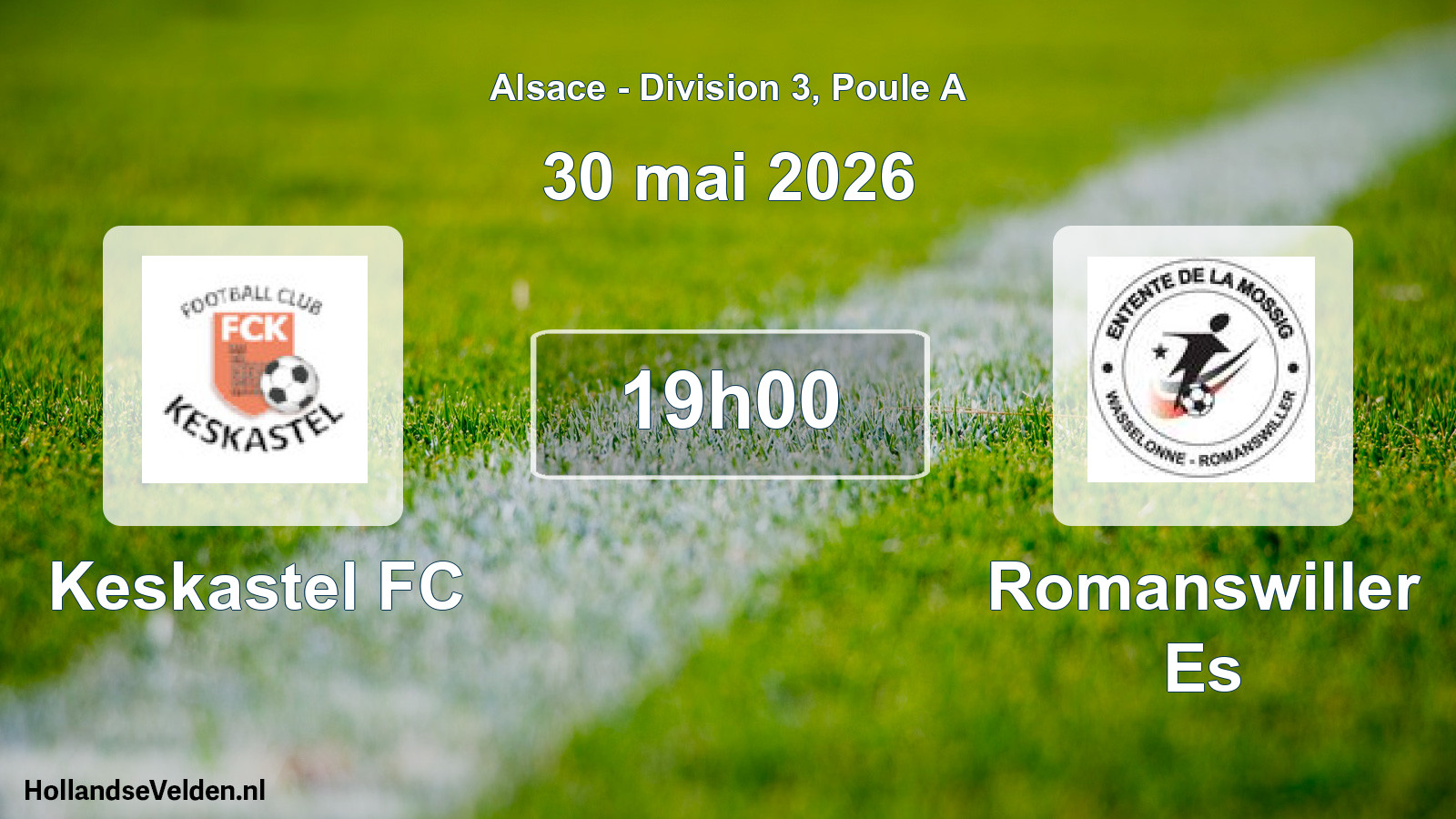 Match programmé: Keskastel FC - Romanswiller Es (30 mai 2026)