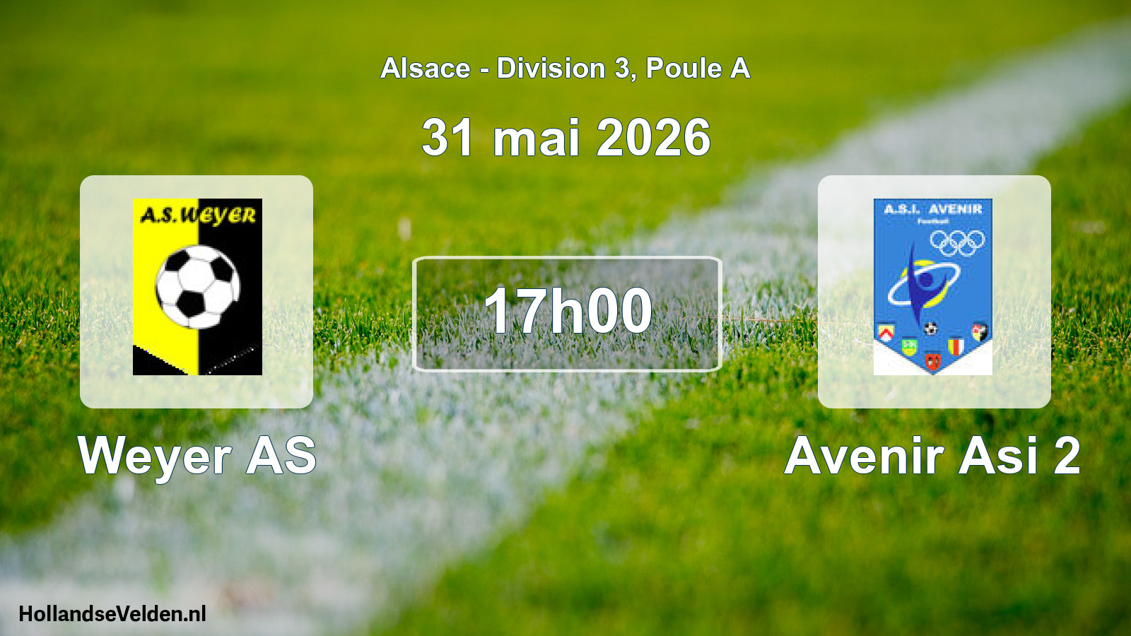 Scheduled Match: Weyer AS - Avenir Asi 2 (31 May 2026)