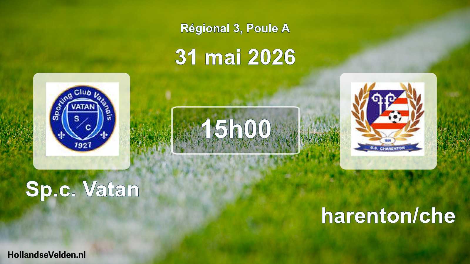 Scheduled Match: Sp.c. Vatan - Charenton/che (31 May 2026)