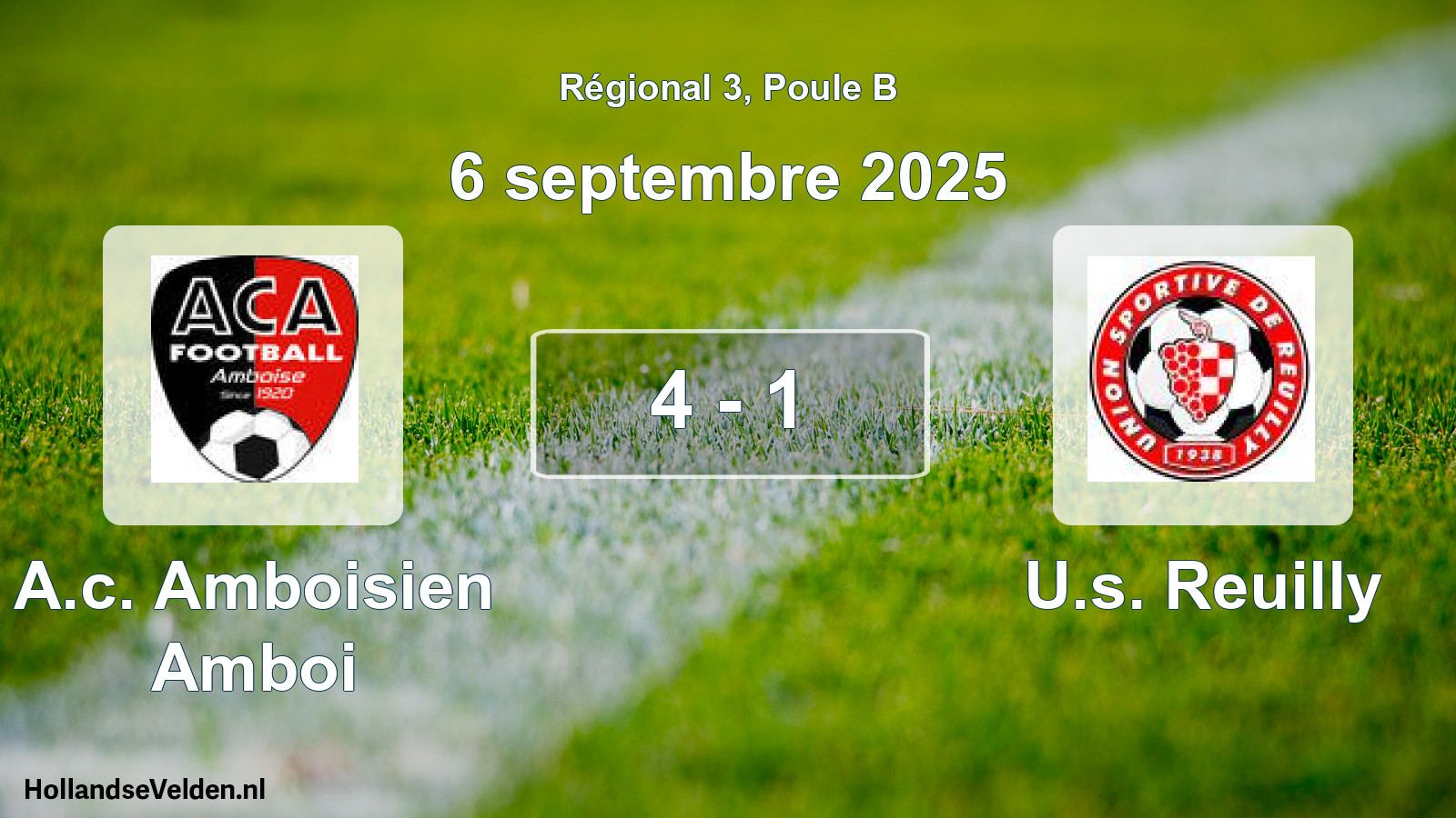 Gespeelde wedstrijd: A.c. Amboisien Amboi - U.s. Reuilly 4 - 1 (6 september 2025)