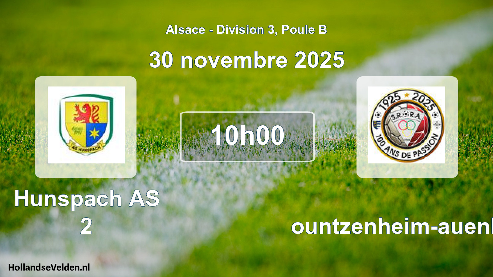 Scheduled Match: Hunspach AS 2 - Rountzenheim-auenhei (30 November 2025)