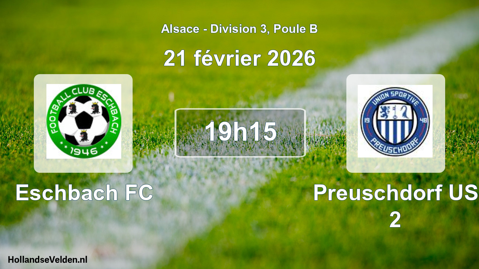 Scheduled Match: Eschbach FC - Preuschdorf US 2 (21 February 2026)