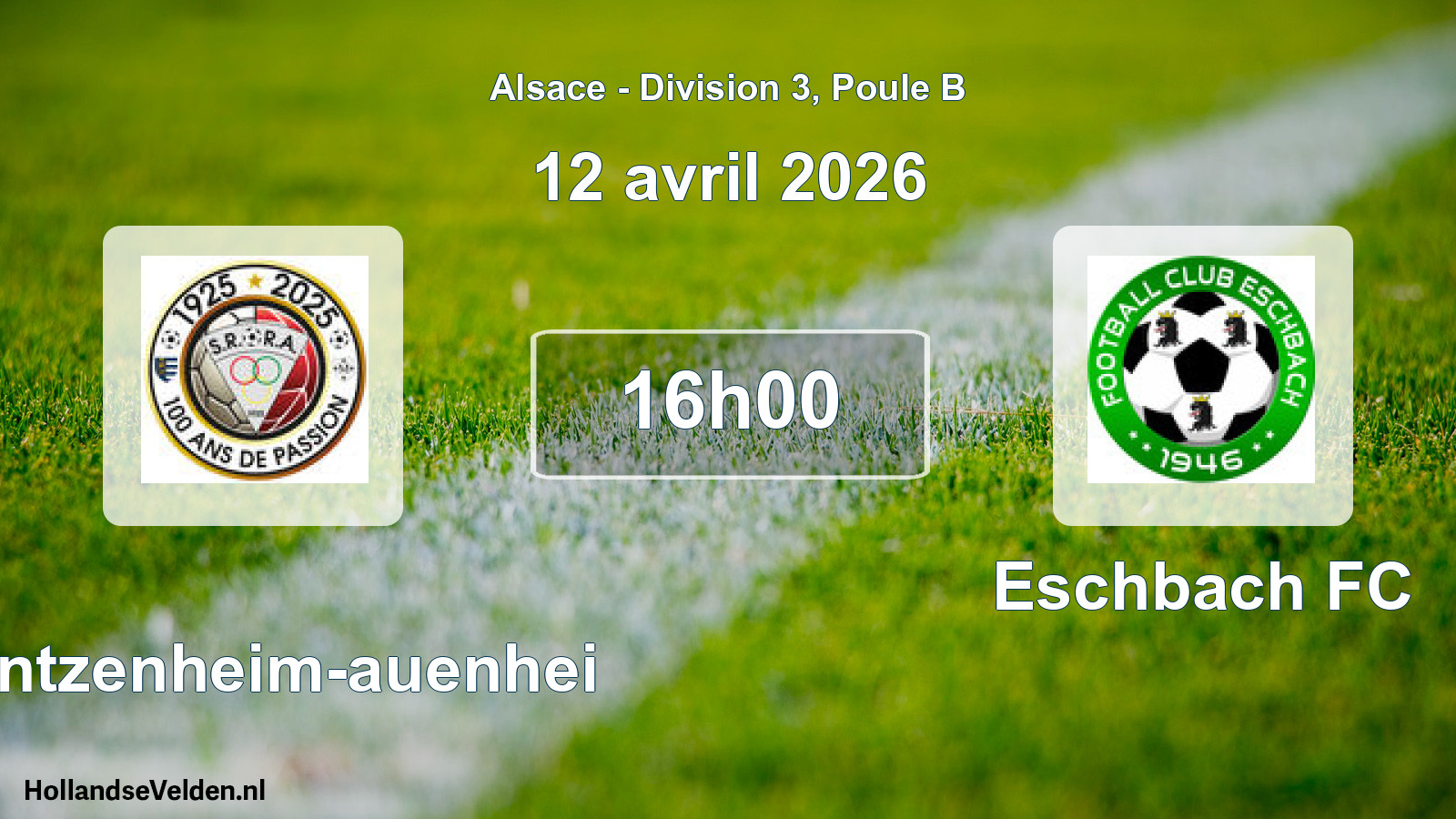Geplande wedstrijd: Rountzenheim-auenhei - Eschbach FC (12 april 2026)