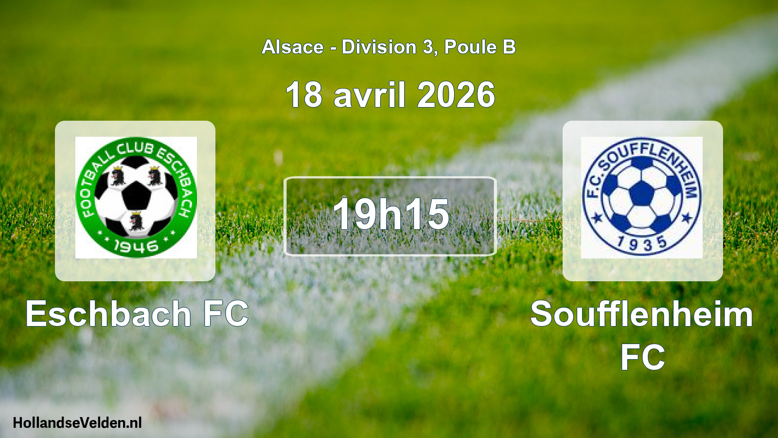 Match programmé: Eschbach FC - Soufflenheim FC (18 avril 2026)