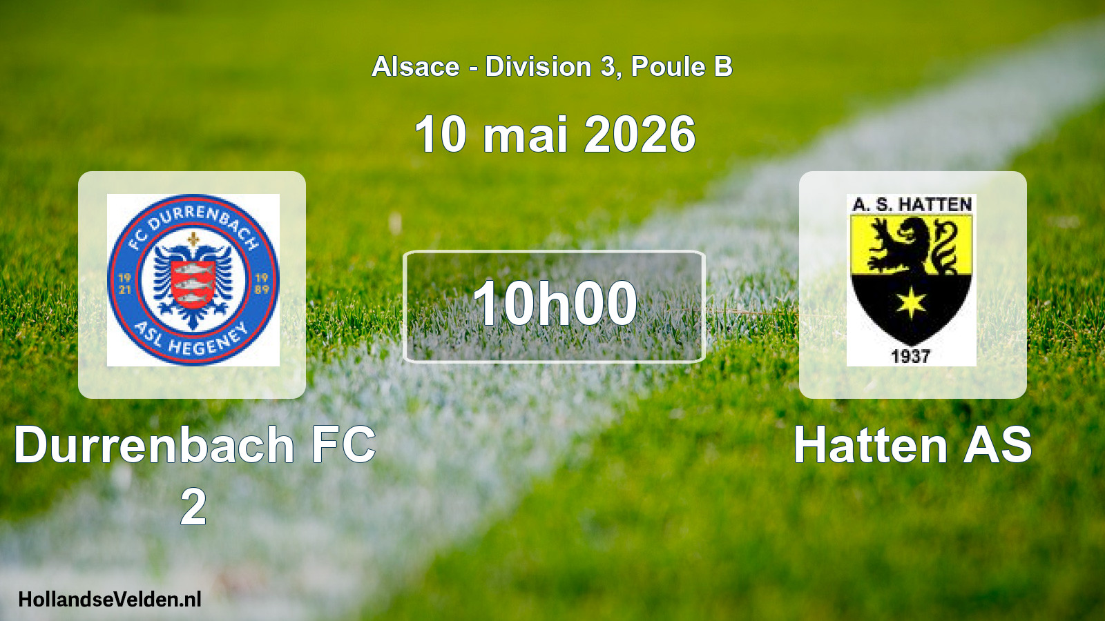 Scheduled Match: Durrenbach FC 2 - Hatten AS (10 May 2026)