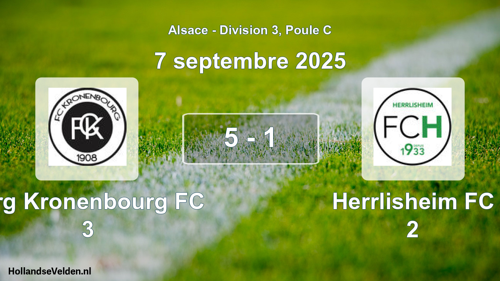 Total number of matches played: Strg Kronenbourg FC 3 - Herrlisheim FC 2 5 - 1 (7 September 2025)