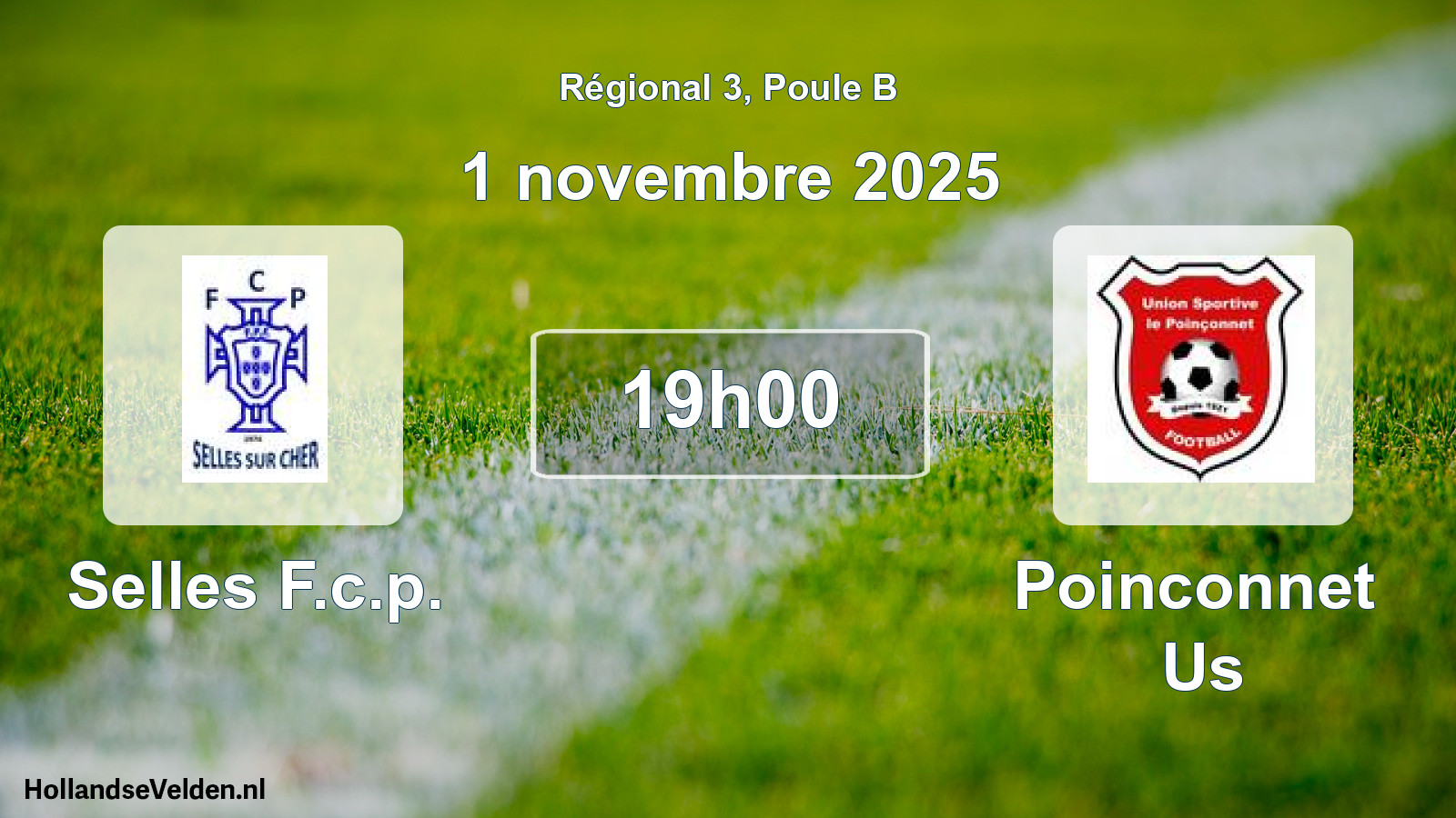 Geplande wedstrijd: Selles F.c.p. - Poinconnet Us (1 november 2025)