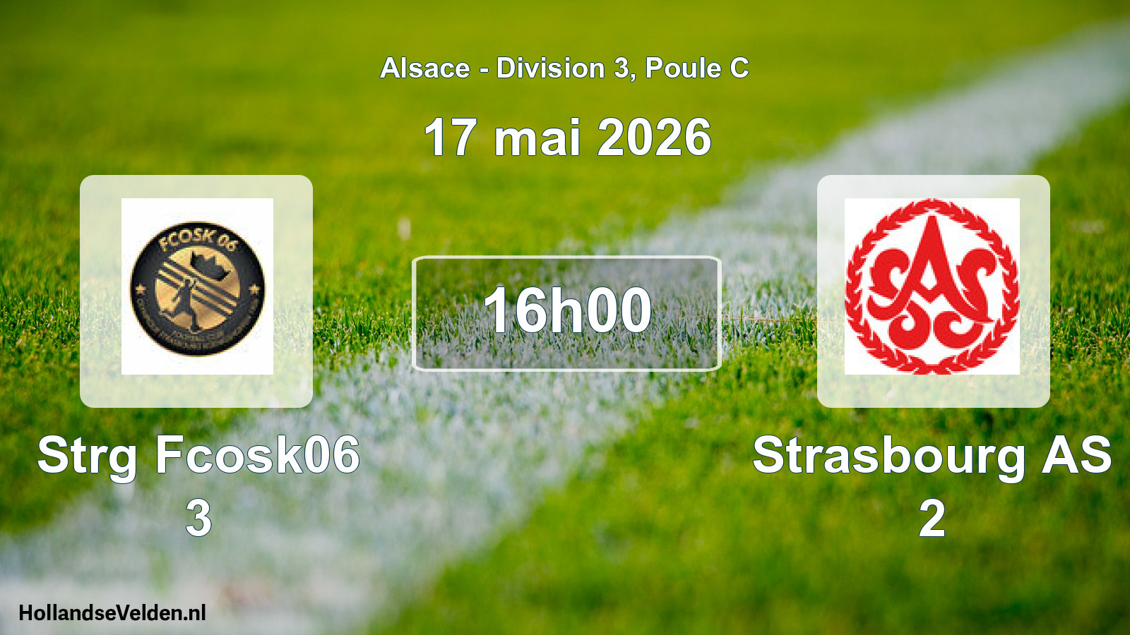 Match programmé: Strg Fcosk06 3 - Strasbourg AS 2 (17 mai 2026)