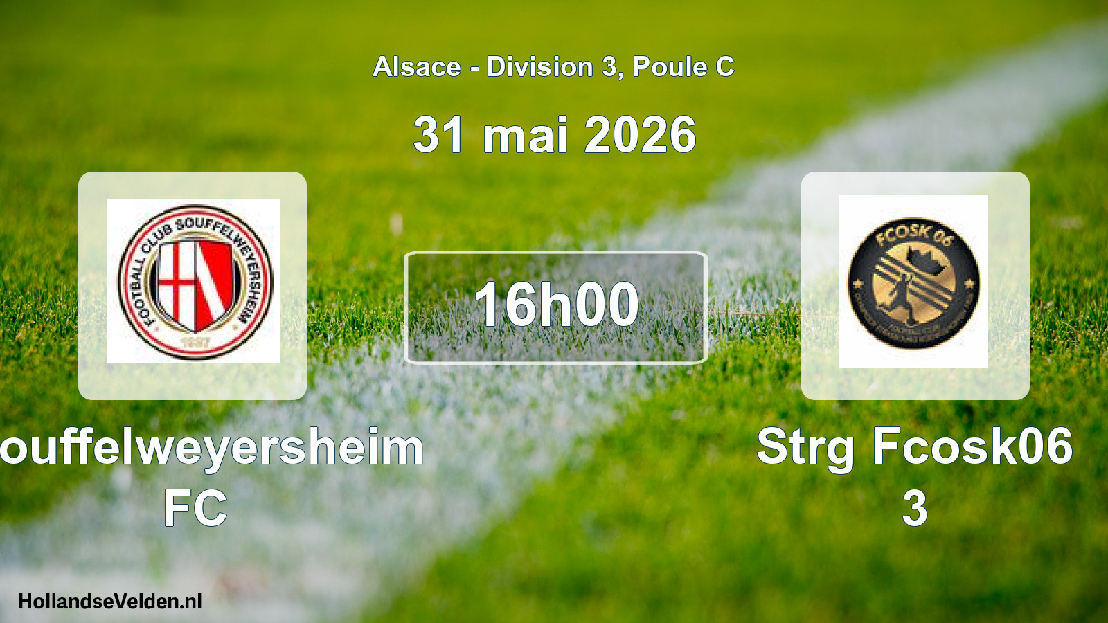 Scheduled Match: Souffelweyersheim FC - Strg Fcosk06 3 (31 May 2026)