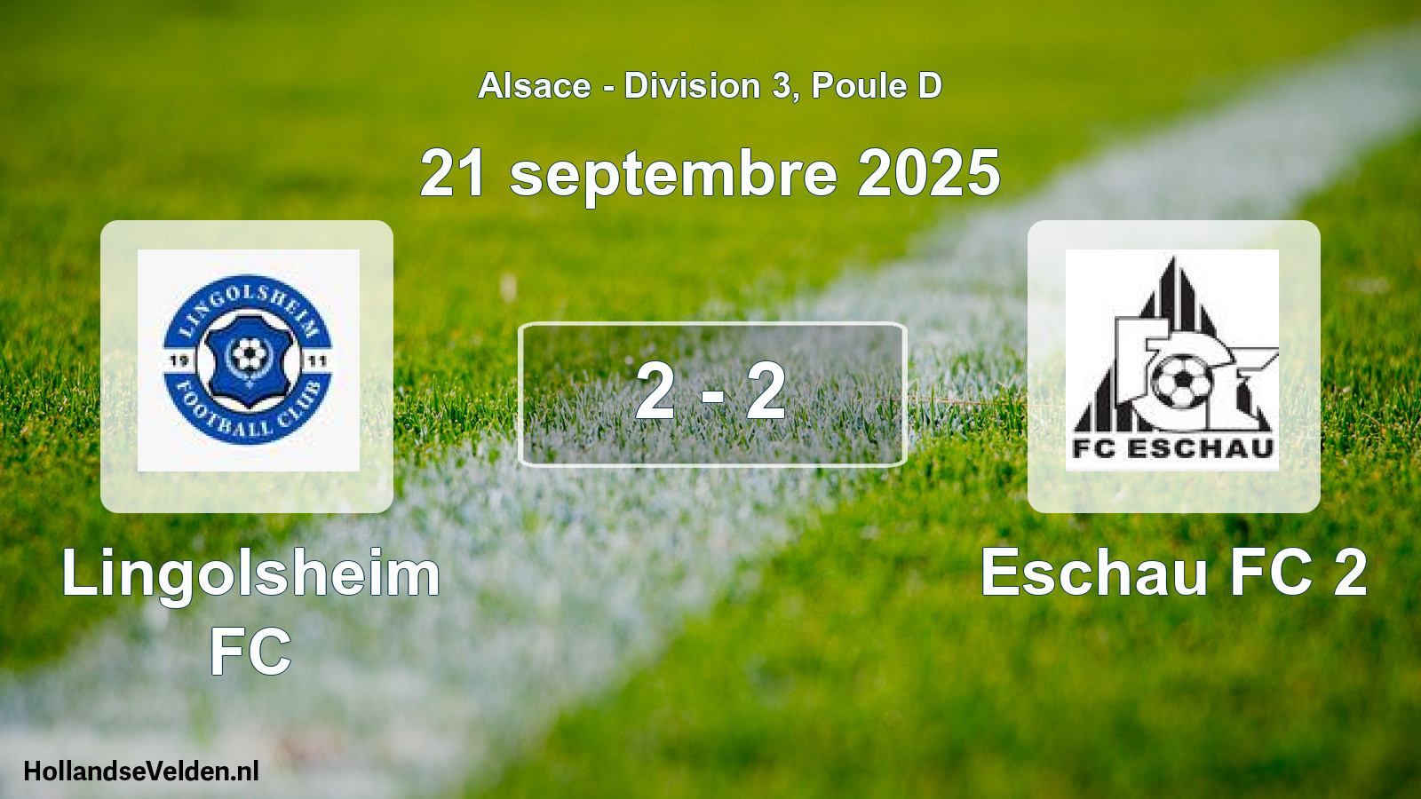 Total number of matches played: Lingolsheim FC - Eschau FC 2 2 - 2 (21 September 2025)