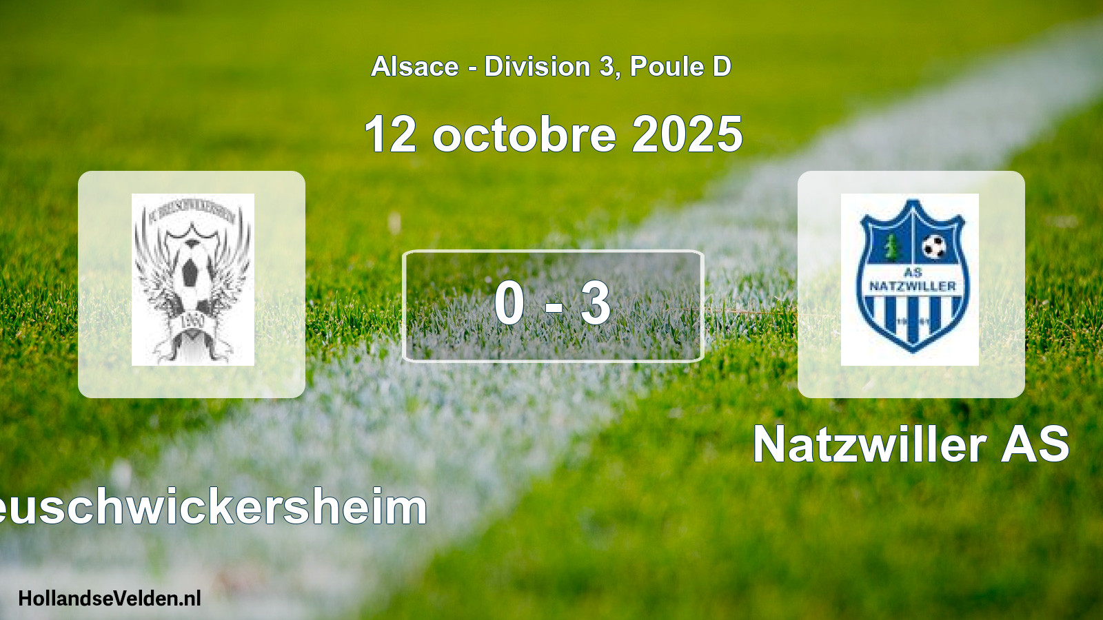 Match joué: Breuschwickersheim - Natzwiller AS 0 - 3 (12 octobre 2025)