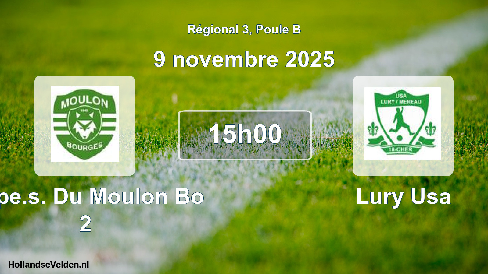 Geplande wedstrijd: Espe.s. Du Moulon Bo 2 - Lury Usa (9 novembre 2025)