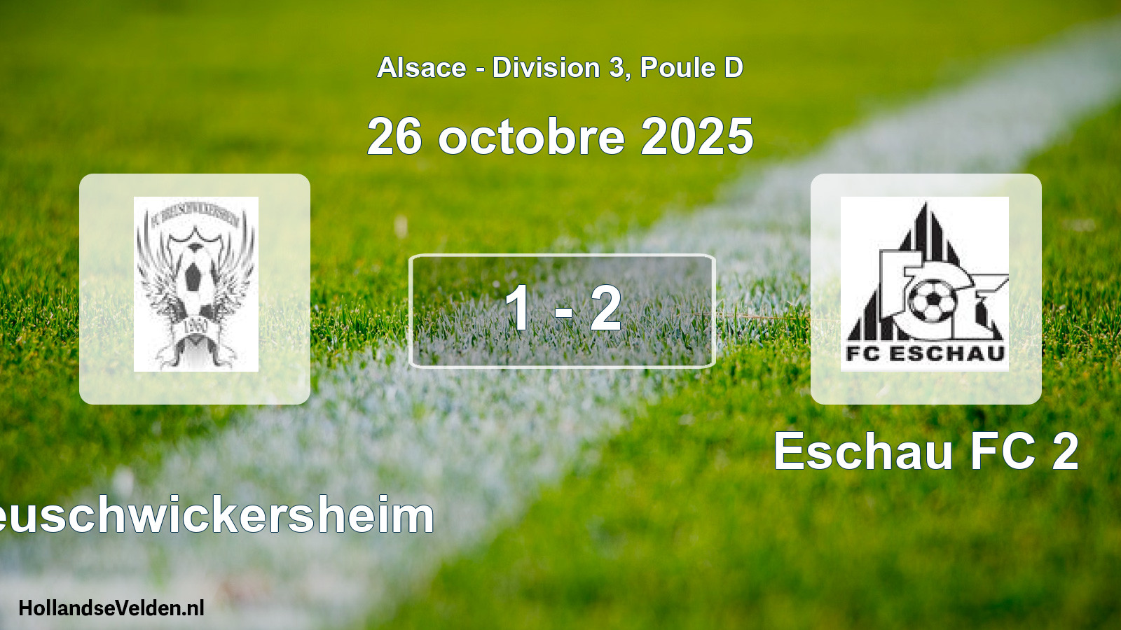 Match joué: Breuschwickersheim - Eschau FC 2 1 - 2 (26 octobre 2025)