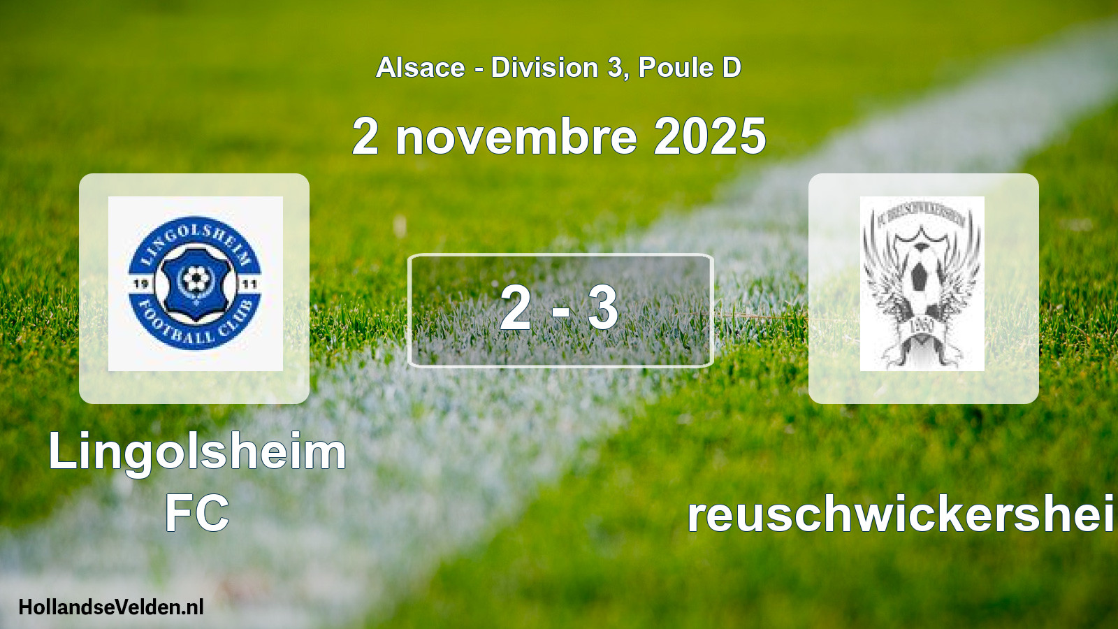 Match joué: Lingolsheim FC - Breuschwickersheim 2 - 3 (2 novembre 2025)