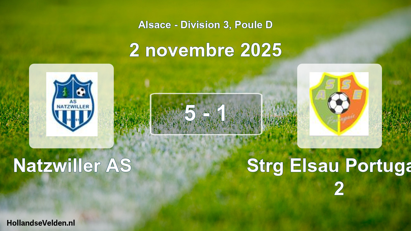Match joué: Natzwiller AS - Strg Elsau Portugais 2 5 - 1 (2 novembre 2025)