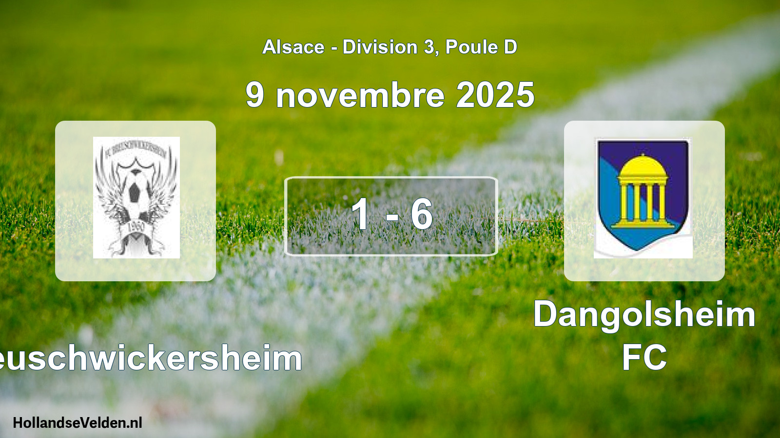 Match joué: Breuschwickersheim - Dangolsheim FC 1 - 6 (9 novembre 2025)