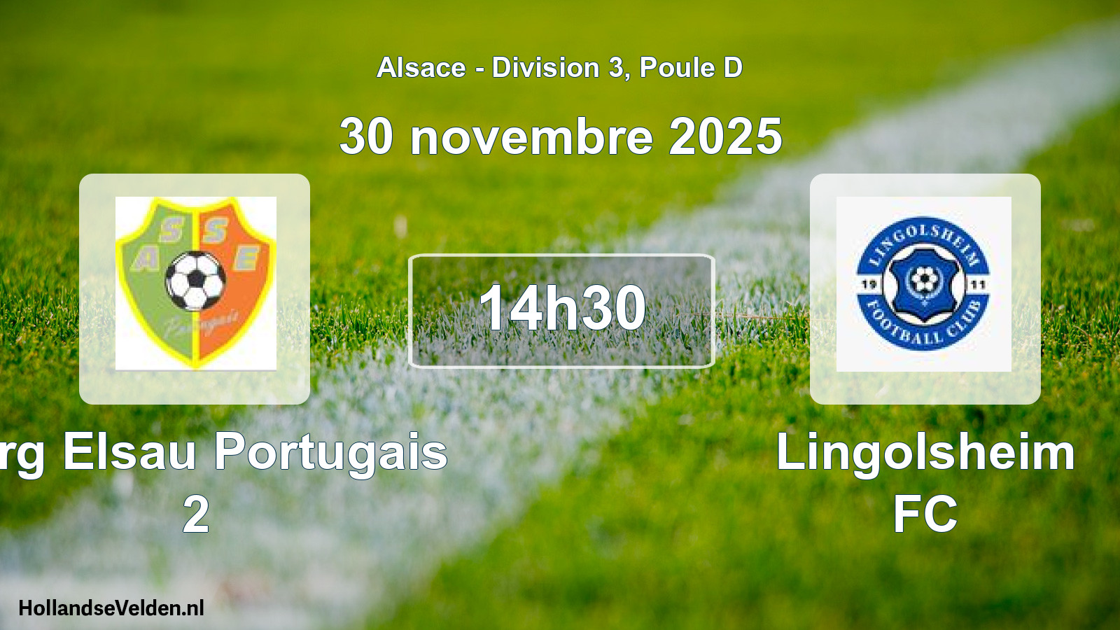 Match programmé: Strg Elsau Portugais 2 - Lingolsheim FC (30 novembre 2025)
