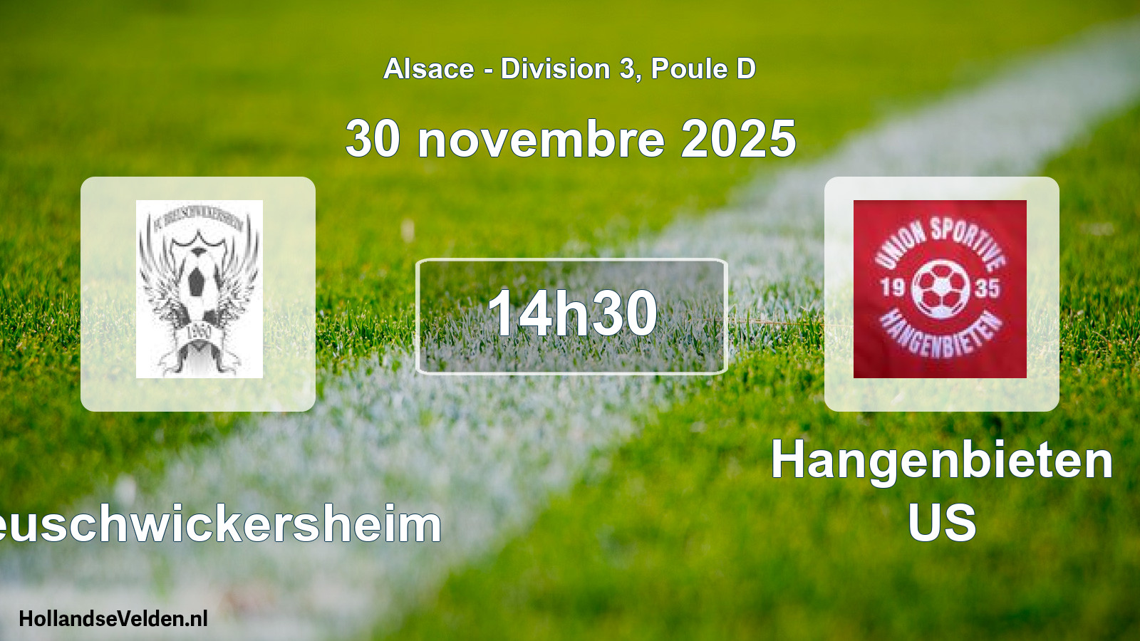 Match programmé: Breuschwickersheim - Hangenbieten US (30 novembre 2025)