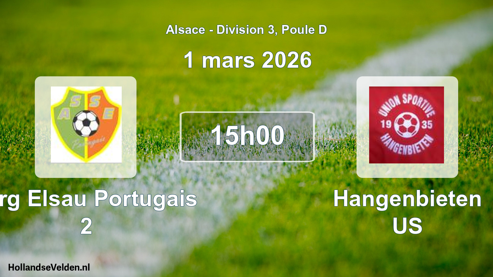 Match programmé: Strg Elsau Portugais 2 - Hangenbieten US (1 mars 2026)