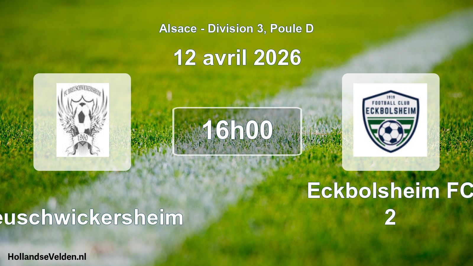 Geplande wedstrijd: Breuschwickersheim - Eckbolsheim FC 2 (12 april 2026)